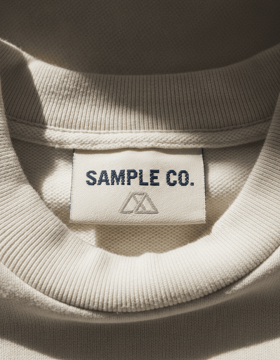 Vista previa de estilo de contenido: apparel label macro