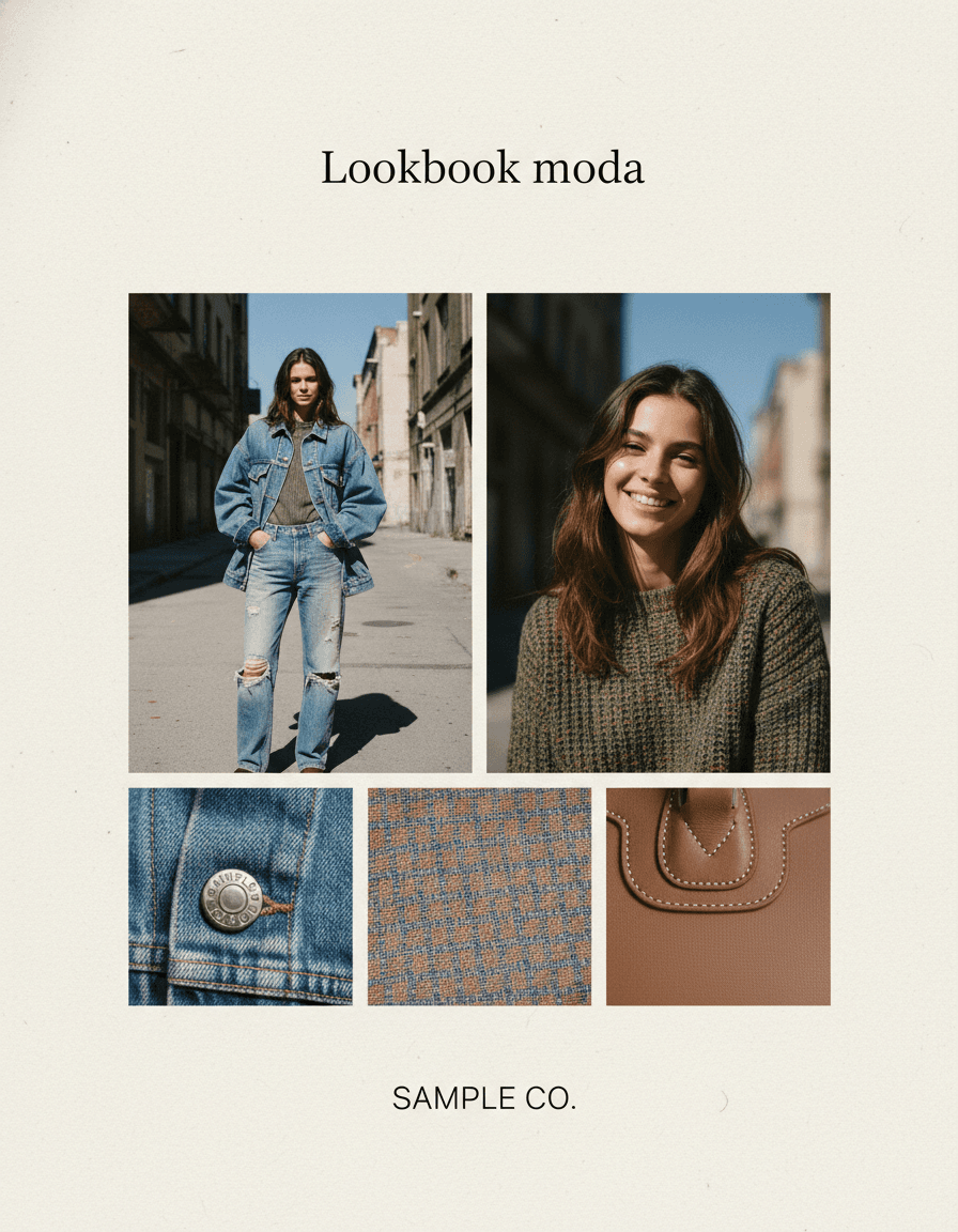 Vista previa de estilo de contenido: fashion lookbook grid