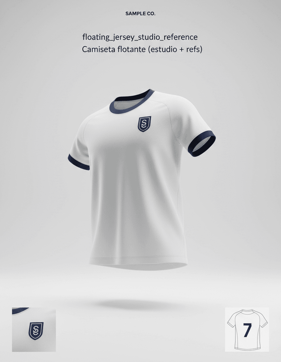 Vista previa de estilo de contenido: floating jersey studio reference