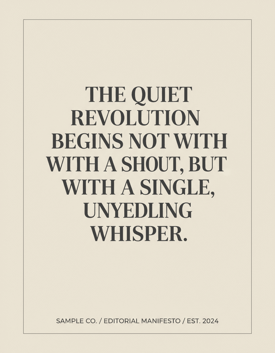 Vista previa de estilo de contenido: editorial pull quote frame