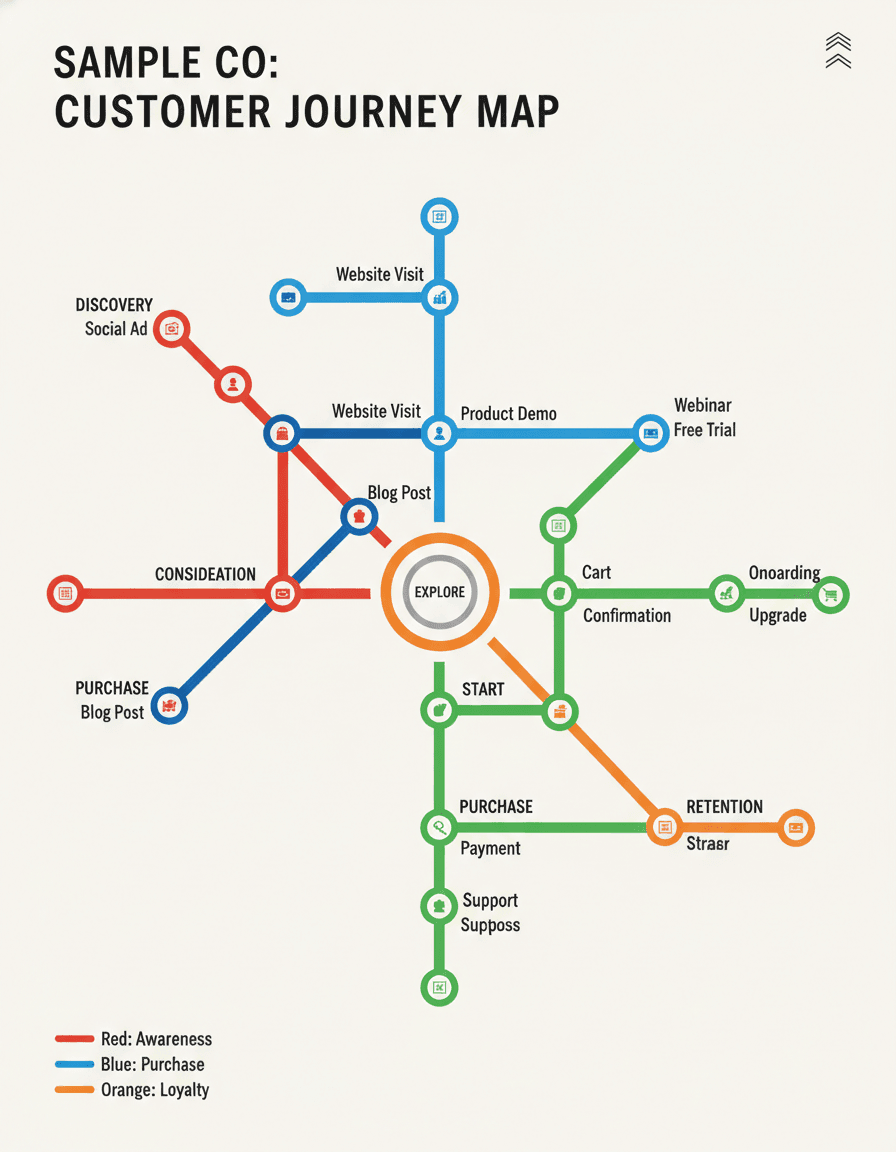 Vista previa de estilo de contenido: metro journey map diagram