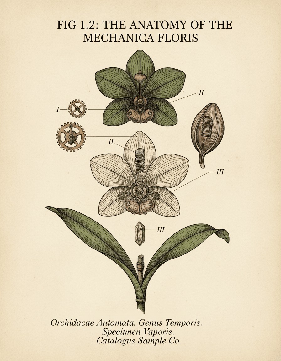 Vista previa de estilo de contenido: victorian botanical plate