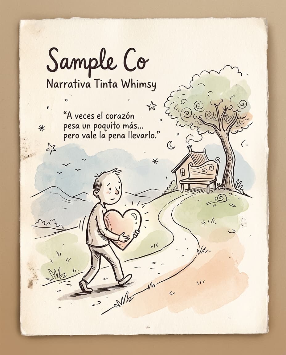 Vista previa de estilo de contenido: whimsical ink narrative