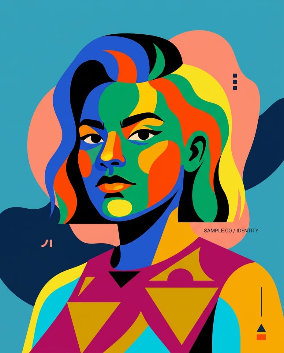 Vista previa de estilo de contenido: bold identity shapes