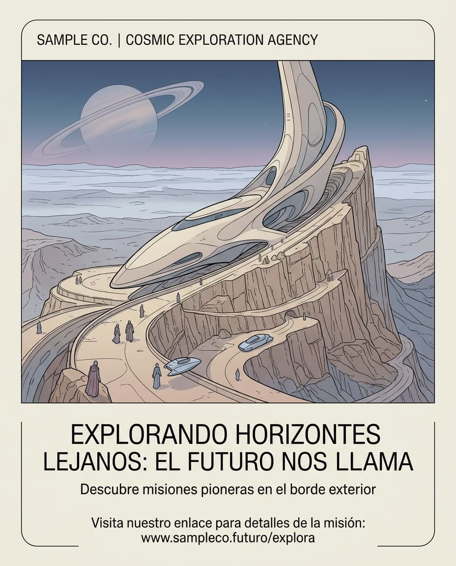 Vista previa de estilo de contenido: retro futurist line moebius
