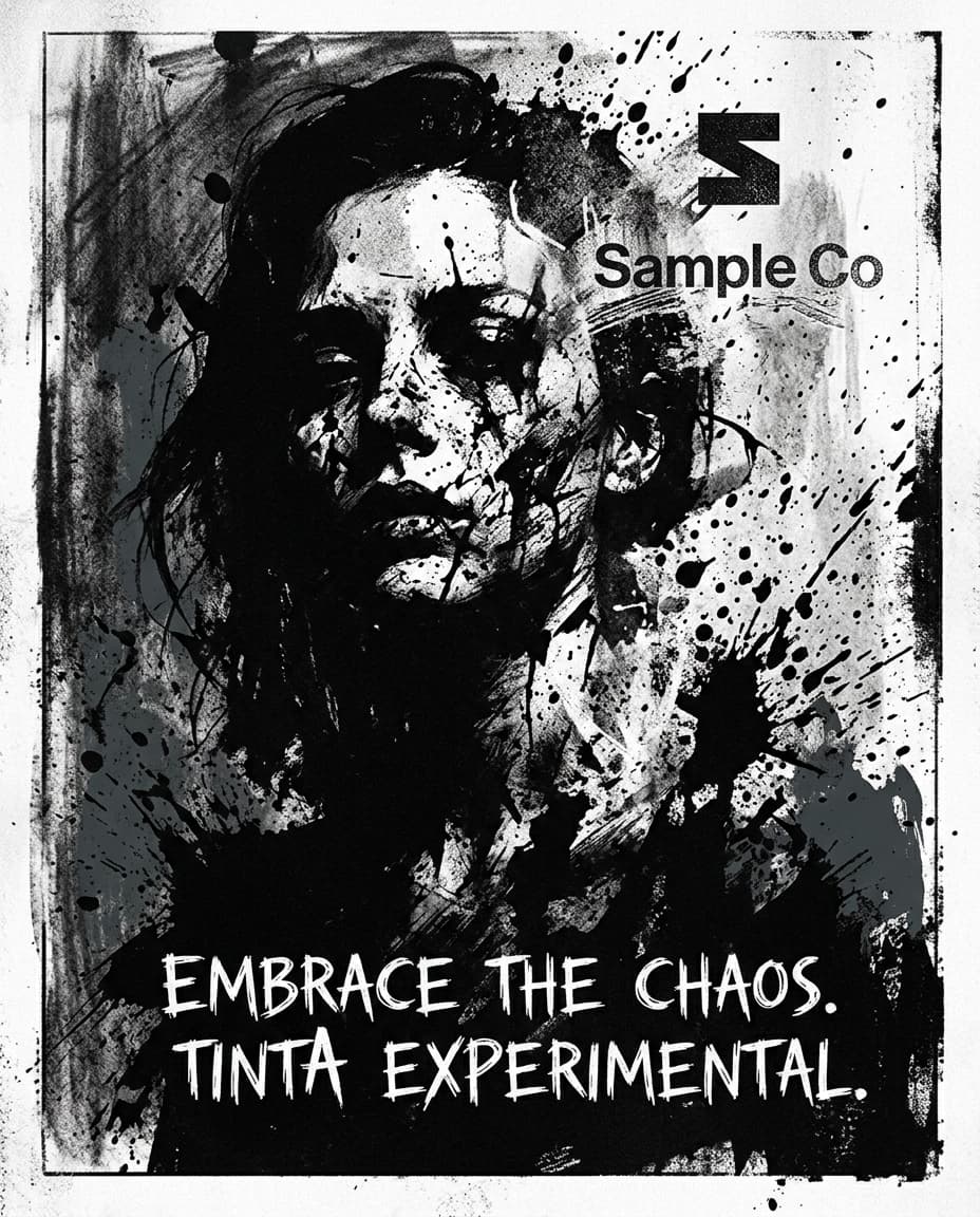 Vista previa de estilo de contenido: dark experimental ink