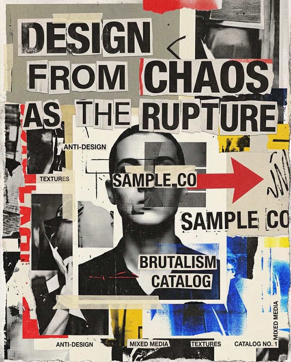 Vista previa de estilo de contenido: collage brutalism