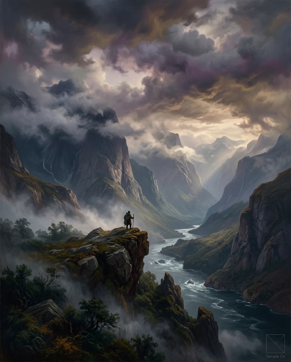 Vista previa de estilo de contenido: romantic sublime landscape