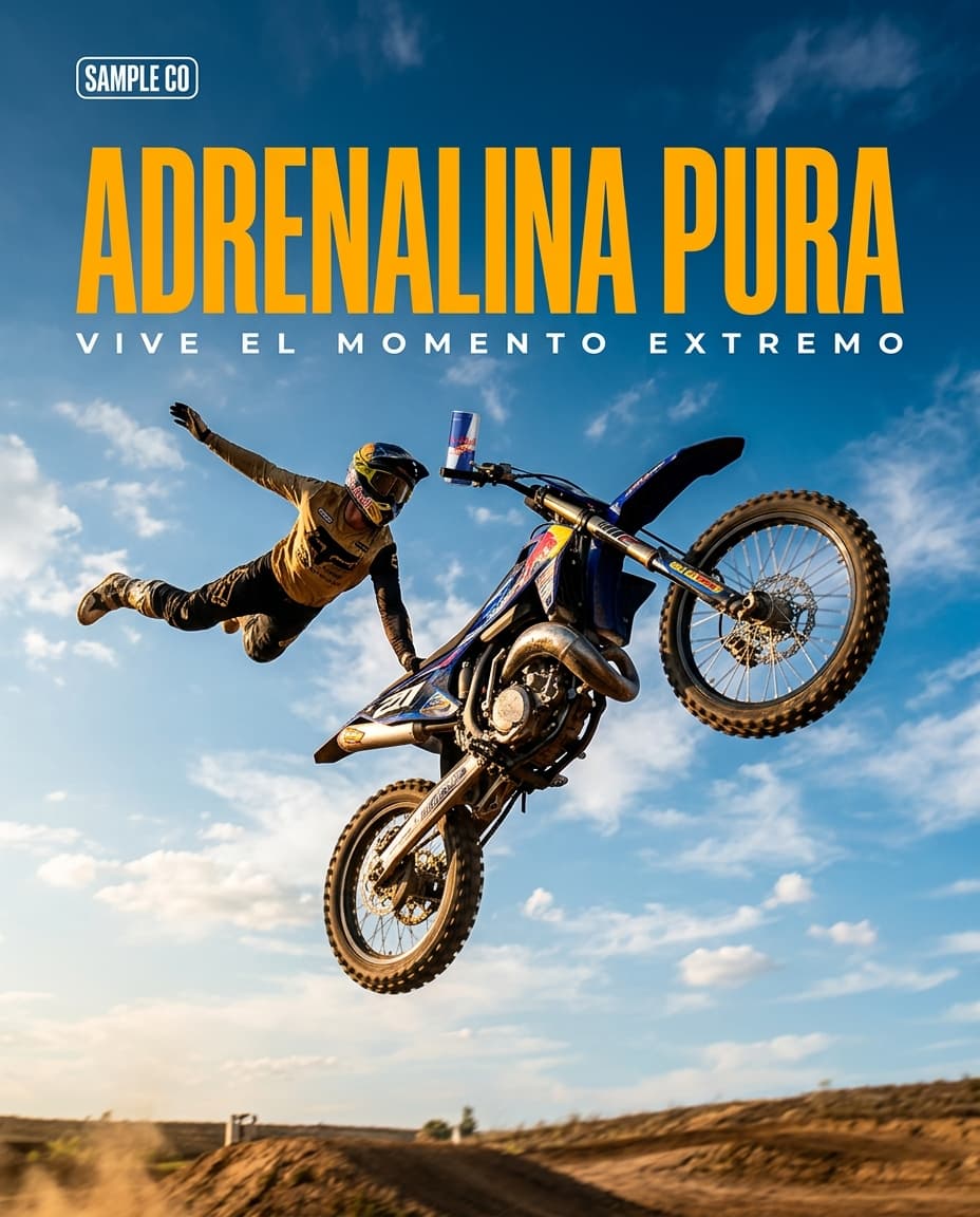Vista previa de estilo de contenido: adrenaline action sports poster