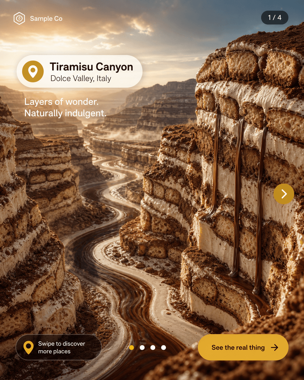 Vista previa de estilo de contenido: surreal scale landscape