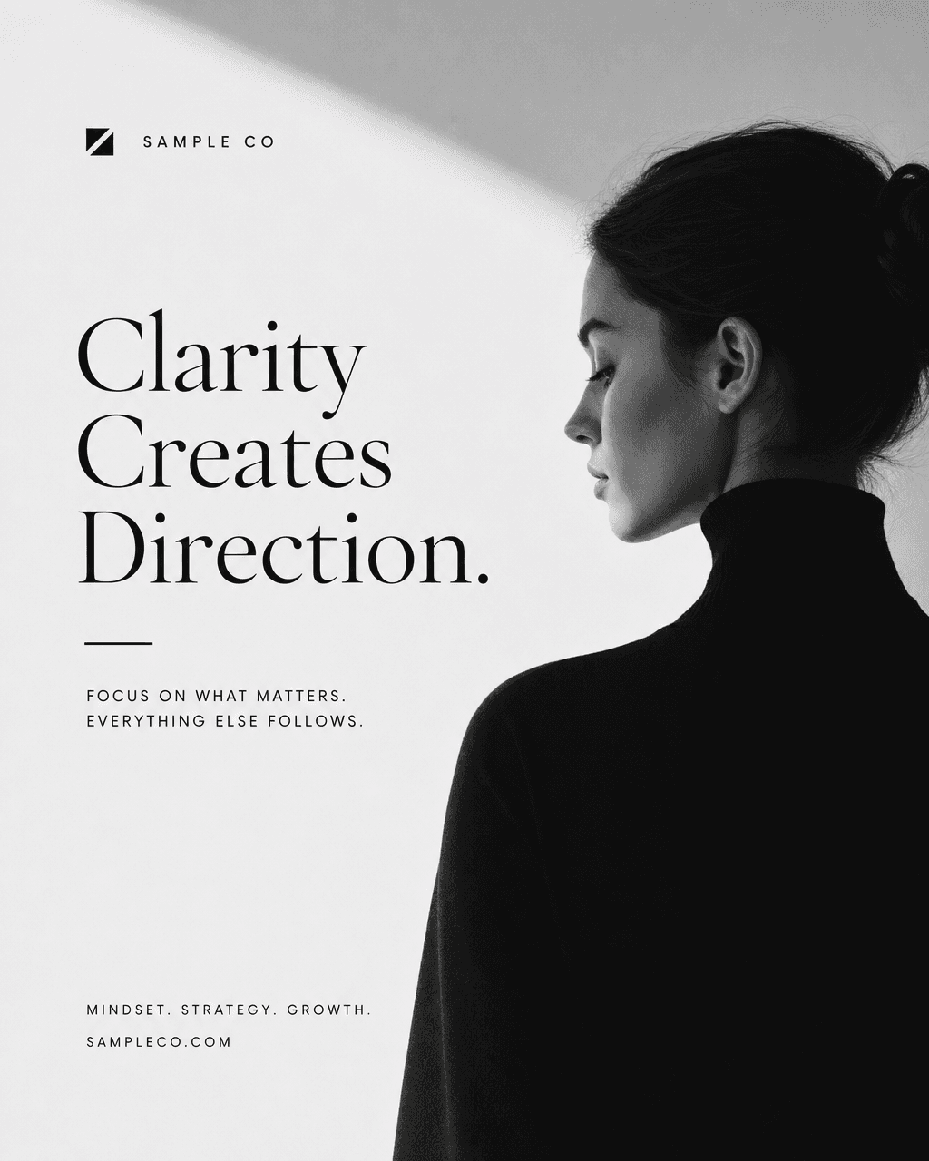 Vista previa de estilo de contenido: monochrome minimal design